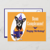 Carte d'anniversaire italienne (Devant / Derrière)