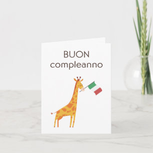 Carte d'anniversaire italienne - Buon compleanno