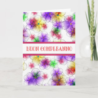 Carte d'anniversaire italienne de Buon Compleanno
