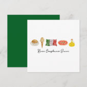 Carte d'Anniversaire Italienne Heureuse, Carte Buo (Devant / Derrière)