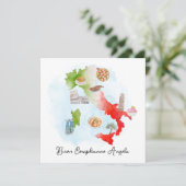 Carte d'anniversaire italienne Joyeux anniversaire (Debout devant)