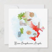 Carte d'anniversaire italienne Joyeux anniversaire (Devant)