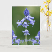 Carte d'anniversaire - jacinthes des bois (Fleur jaune)