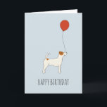 Carte d'anniversaire Jack Russel Terrier<br><div class="desc">Aidez quelqu'un à célébrer son anniversaire avec cette carte de voeux Jack Russel Terrier. Cette carte présente un adorable Jack Russel Terrier tenant un ballon rouge.</div>