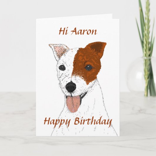 Carte d'anniversaire Jack Russell Terrier (Devant)