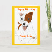 Carte d'anniversaire Jack Russell Terrier (Devant)
