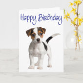 Carte d'anniversaire Jack Russell Terrier Chien ch (Fleur jaune)