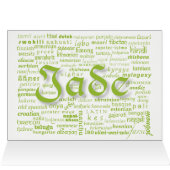 Carte d'anniversaire Jade World Word (Intérieur Horizontal (haut))