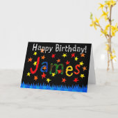 Carte d'anniversaire "James" (Fleur jaune)