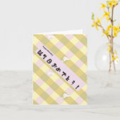 Carte d'anniversaire japonaise (Fleur jaune)