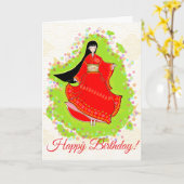 Carte d'anniversaire japonaise Maiko (Fleur jaune)
