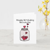 Carte d'anniversaire Jar of Heart (Fleur jaune)