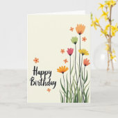 Carte d'anniversaire Jardin en fleurs (Fleur jaune)