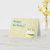 Carte d'anniversaire jaune (Fleur jaune)