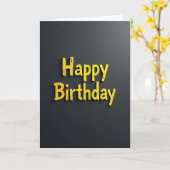 Carte d'anniversaire jaune célébrative (Fleur jaune)