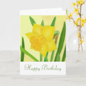 Carte d'anniversaire jaune de jonquille (Fleur jaune)
