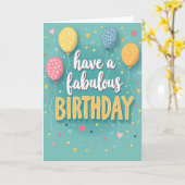 Carte d'anniversaire jaune gras (Fleur jaune)