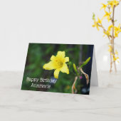 Carte d'anniversaire Jaune Jaune Élégante Fleur (Fleur jaune)