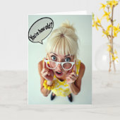 Carte d'anniversaire jaune Surprise (Fleur jaune)