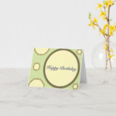 Carte d'anniversaire Jaune Vert (Fleur jaune)