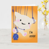 Carte d'anniversaire Je vais bien (Fleur jaune)