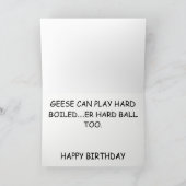 CARTE D'ANNIVERSAIRE JÉALOUS GOOSE (Intérieur)