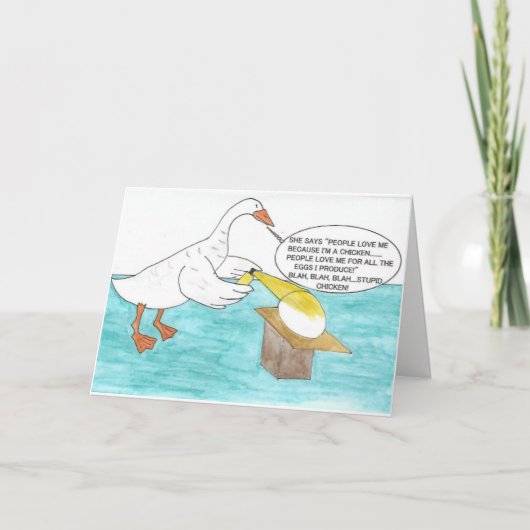 CARTE D'ANNIVERSAIRE JÉALOUS GOOSE (Devant)