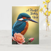 Carte d'anniversaire Jewel Bird (Fleur jaune)