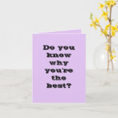 Carte d'anniversaire (Joke) Pourquoi êtes-vous le  (Fleur jaune)