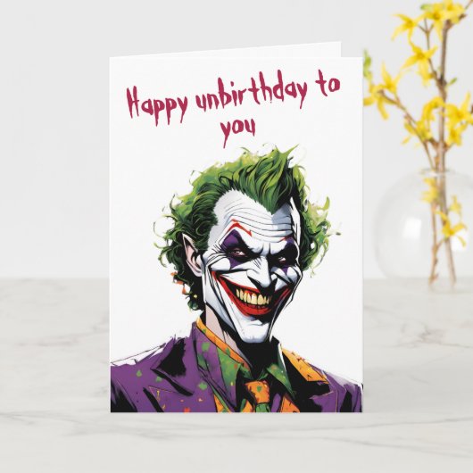 carte d'anniversaire joker (Fleur jaune)