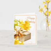 Carte d'anniversaire-jonquilles (Fleur jaune)