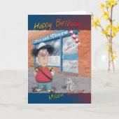 Carte d'anniversaire jouante au golf (Fleur jaune)