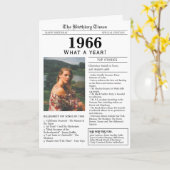 Carte d'anniversaire Journal 1966 (Fleur jaune)