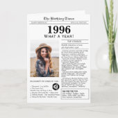 Carte d'anniversaire Journal 1996 (Devant)