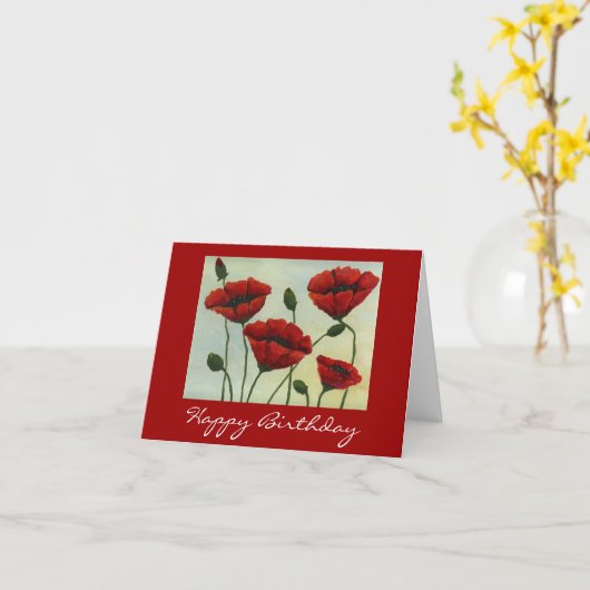 Carte d'Anniversaire joyeuse (Fleur jaune)