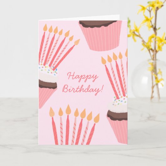 Carte d'anniversaire joyeuse (Fleur jaune)