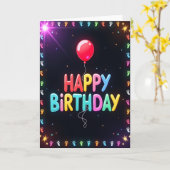 Carte d'anniversaire joyeuse 3D (Fleur jaune)