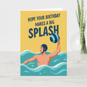 Carte d'anniversaire joyeuse avec thème d'eau