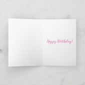 Carte d'anniversaire joyeuse avec tulipe printaniè (Intérieur)