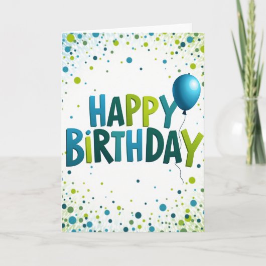 Carte d'anniversaire joyeuse Azure (Devant)