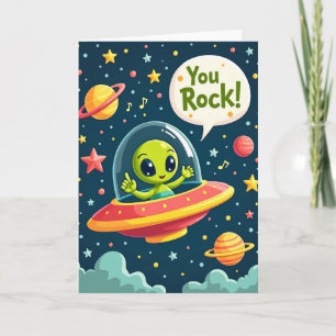 Carte d'anniversaire Joyeuse Balade Spatiale