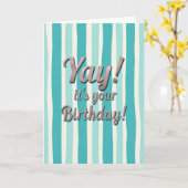 Carte d'anniversaire Joyeuse Brillante (Fleur jaune)