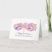 Carte d'anniversaire joyeuse - Coeur floral romant (Devant)