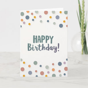 Carte d'anniversaire Joyeuse Confettis