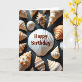Carte d'anniversaire Joyeuse Coquille (Fleur jaune)
