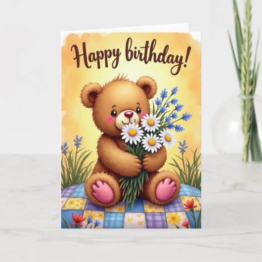 Carte d'anniversaire joyeuse Daisy (Devant)