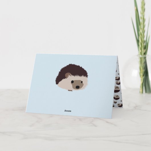 Carte d'anniversaire joyeuse de Hérisson (Dos)