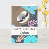 Carte d'Anniversaire Joyeuse de la fente à pendage (Fleur jaune)