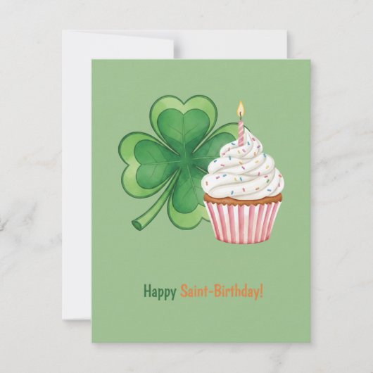 Carte d'anniversaire joyeuse de la Saint-Patrick (Devant)