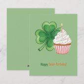 Carte d'anniversaire joyeuse de la Saint-Patrick (Devant / Derrière)
